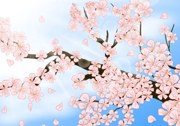 Peach Blossom In Shinny Day - vector gratuit #430507